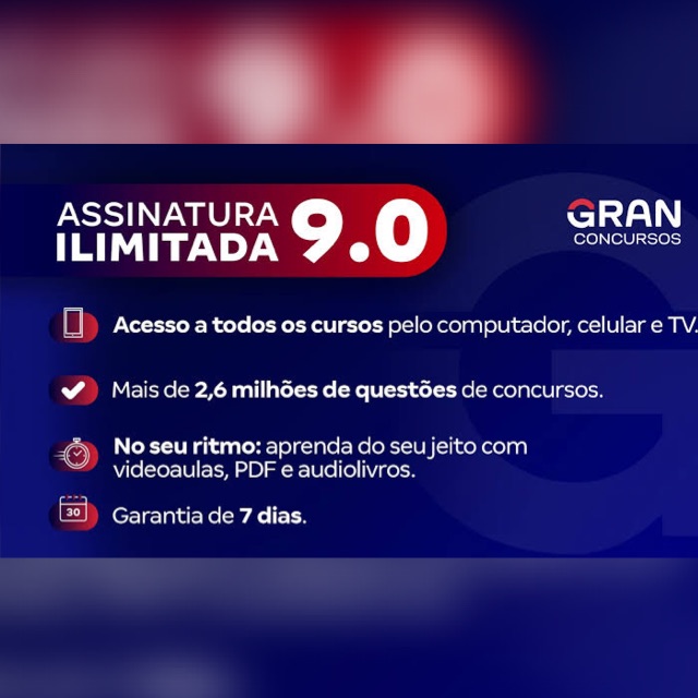 Assinatura compartilhada do Gran cursos 9.0 ilimitado